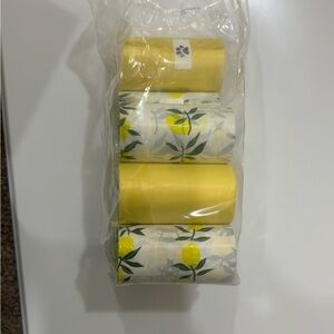 Lemon Print and Yellow Dog Waste Bags